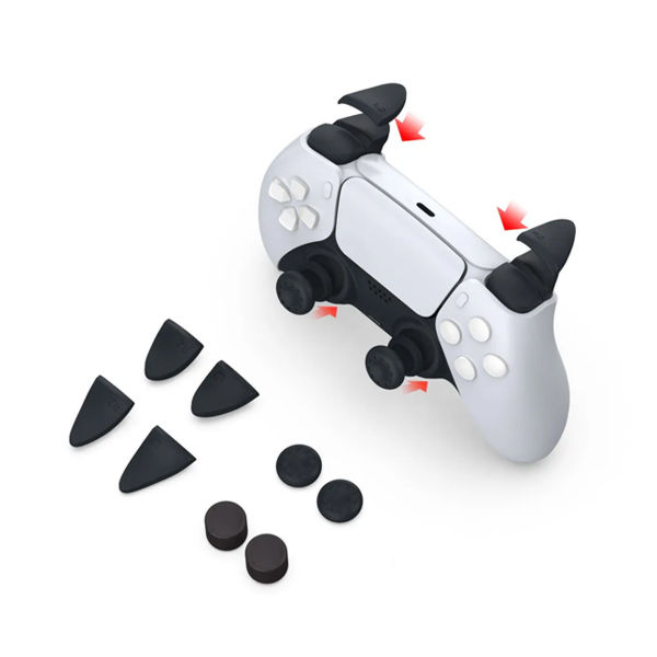 nakladki-dlya-dualsense-dobe-ps5-trigger-kit-8-in-1-black-tp5-0513_2 Накладки для Dualsense PS5 Trigger Kit 8 in 1 Black Dobe TP5-0513