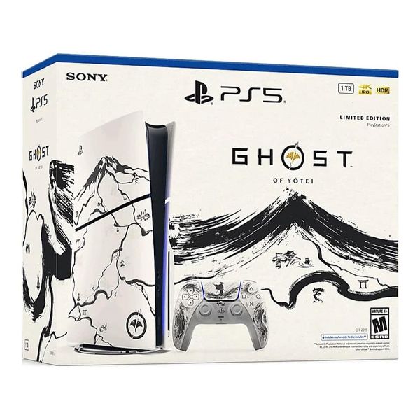 PS5_Ghost_Of_Yotei_Black_Limited_Edition_1 Sony Playstation 5 Slim Ghost of Yotei Black Limited Edition (PS5 Slim) с приводом