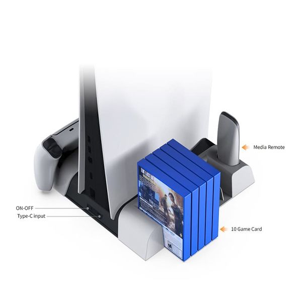 Многофункциональная охлаждающая док-станция DOBE для PS5 (TP5-05100)_3 Многофункциональный стенд-подставка с охлаждением для PS5 (DOBE TP5-05100)