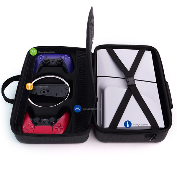 Сумка_Dobу_TP5_3590_Black_для_PS5_Slim_3 Сумка для PS5 Slim и аксессуаров (Dobe TP5-3590 Black)