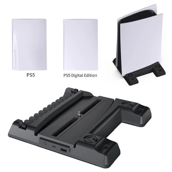 Подставка для PS5 DOBE (TP5-0593)_3 Многофункциональная подставка с охлаждением DOBE (TP5-0593) для PS5
